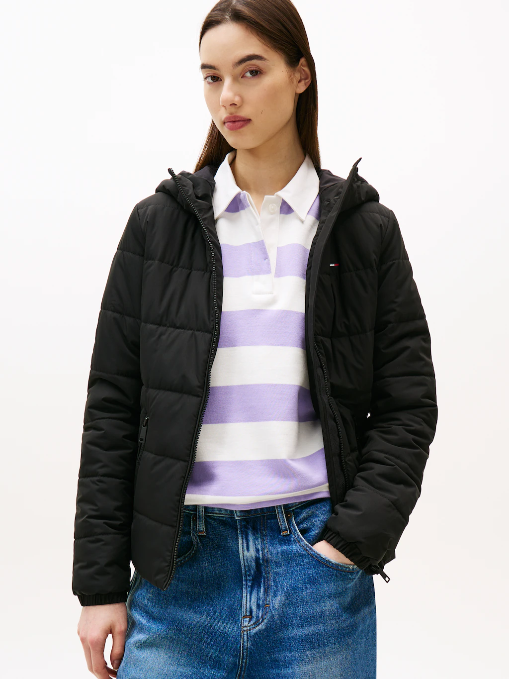 Tommy Jeans Steppjacke "TJW SLIM LW HOODED PADDED JACKET", mit Kapuze günstig online kaufen