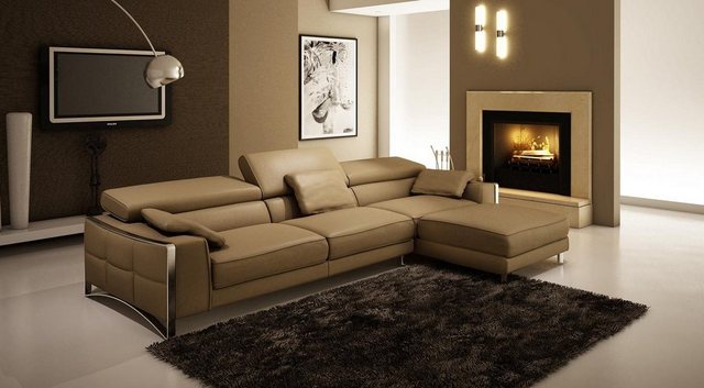 JVmoebel Ecksofa Design Ecken XXL Big Polster Eck Sofa Couch Leder Sofas Wo günstig online kaufen