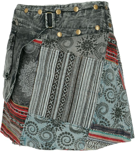 Guru-Shop Minirock Wickelrock, kurzer Rock, Cacheur, Stonewash.. alternativ günstig online kaufen