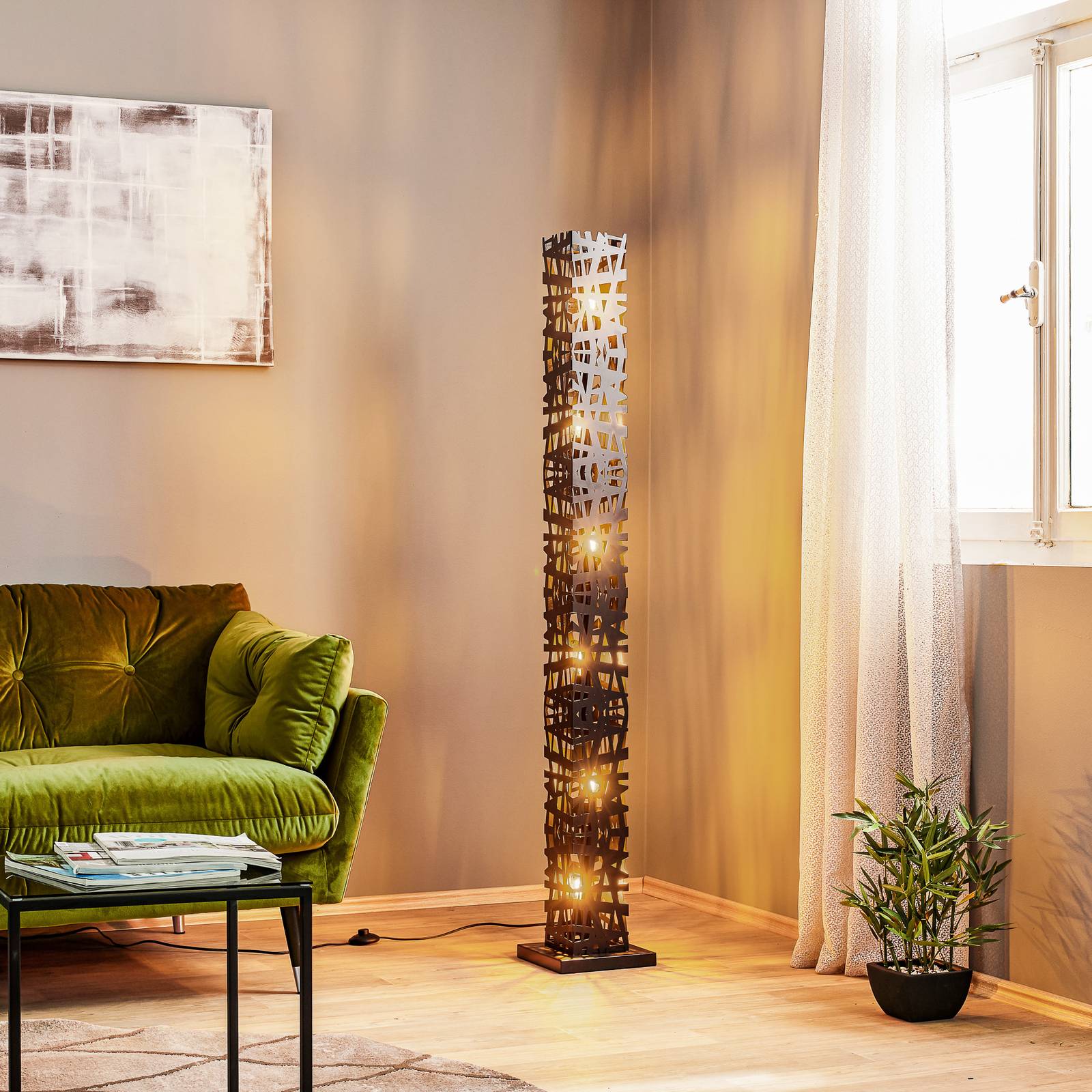 Stehlampe Foresta aus Metall, Höhe 153 cm günstig online kaufen