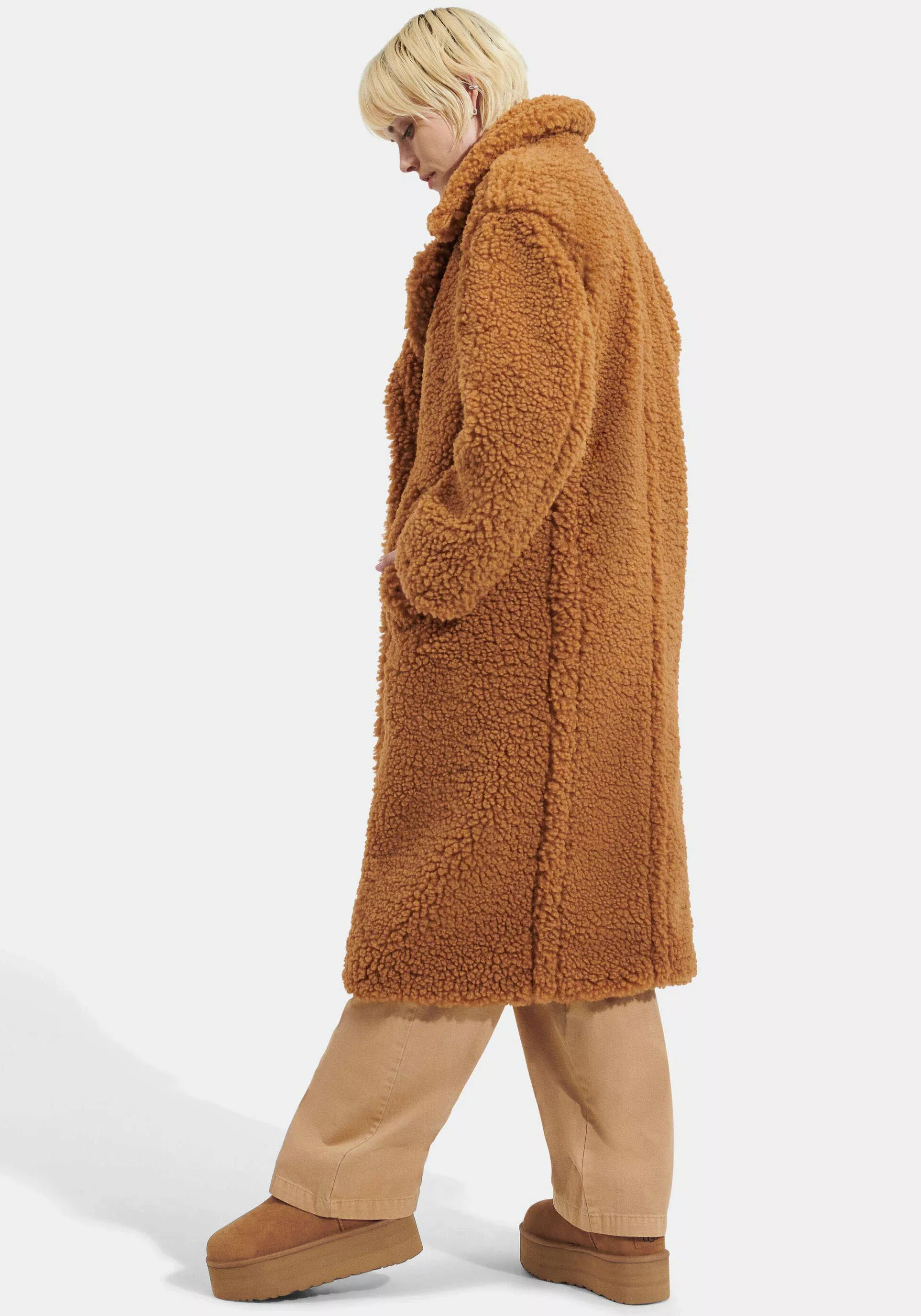 UGG Fellimitatmantel W GERTRUDE LONG TEDDY COAT günstig online kaufen