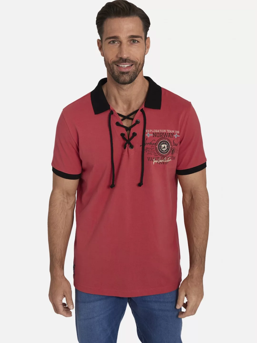 Jan Vanderstorm Poloshirt "Doppelpack Poloshirt ELJAR", mit lässigen Saumsc günstig online kaufen