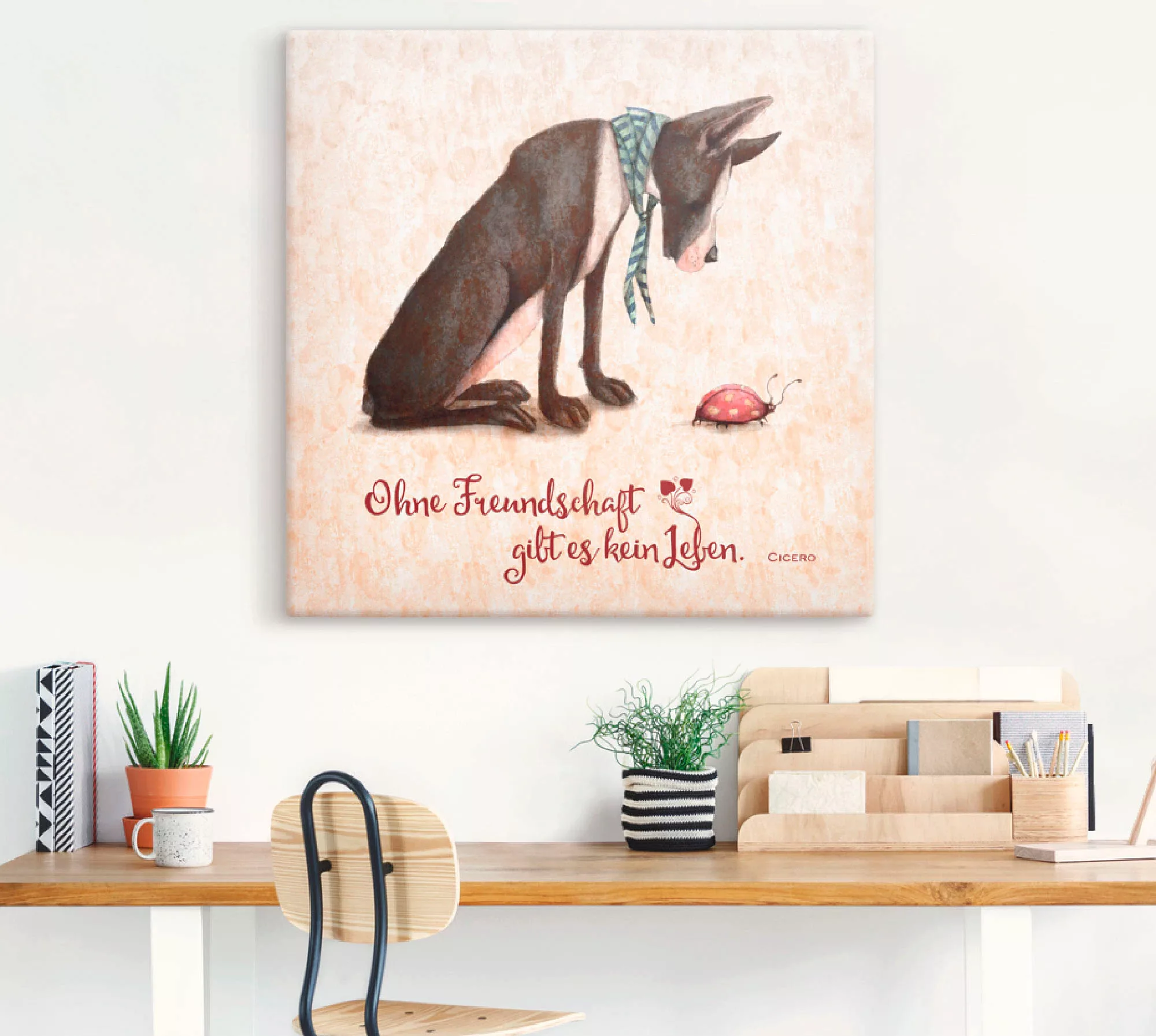 Artland Wandbild "Lebensweisheit Freundschaft", Tiere, (1 St.), als Alubild günstig online kaufen