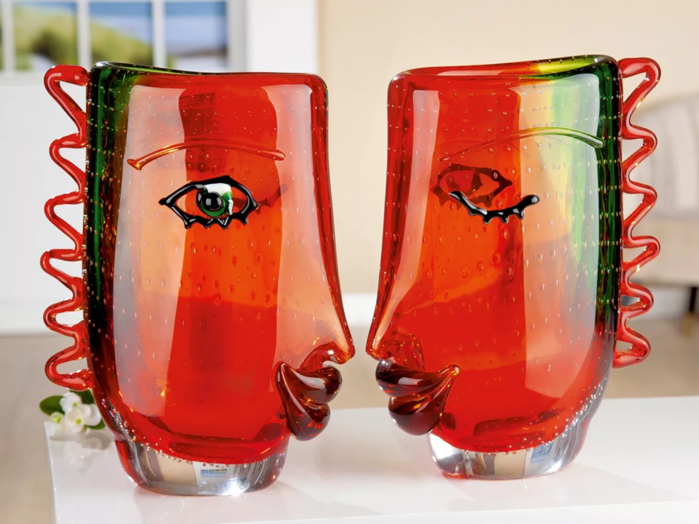 GILDE GLAS art Tischvase »Visuale«, (1 St.), aus Glas günstig online kaufen