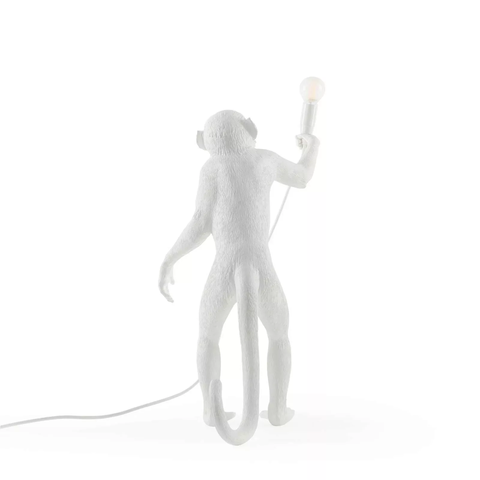 Tischleuchte Monkey Standing plastikmaterial weiß / H 54 cm - Seletti - Wei günstig online kaufen
