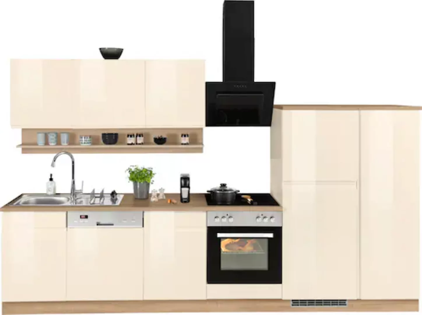 Kochstation Küche »KS-Virginia«, Breite 330 cm, wahlweise mit E-Geräten günstig online kaufen