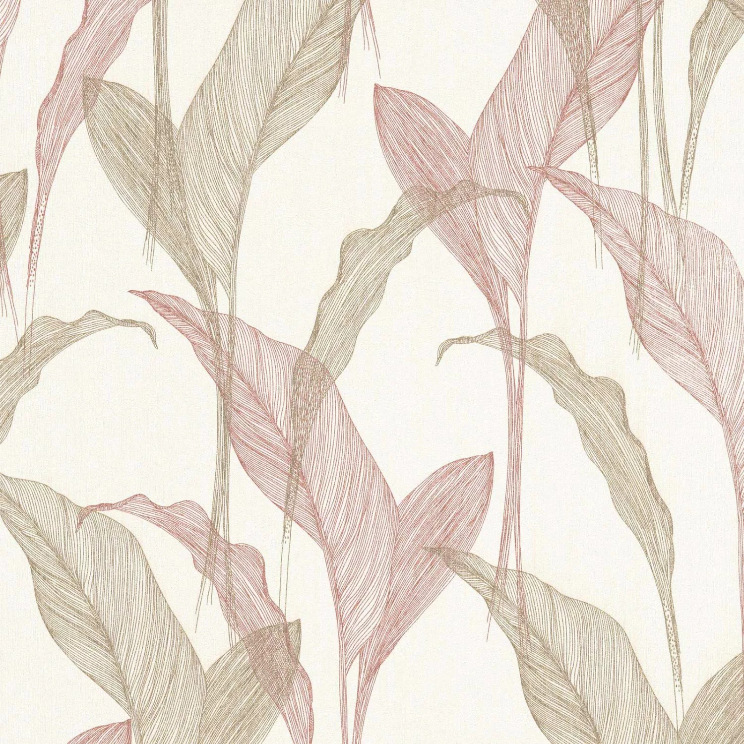 Bricoflor Blätter Tapete Gezeichnet Moderne Vliestapete mit Mais Blättern f günstig online kaufen