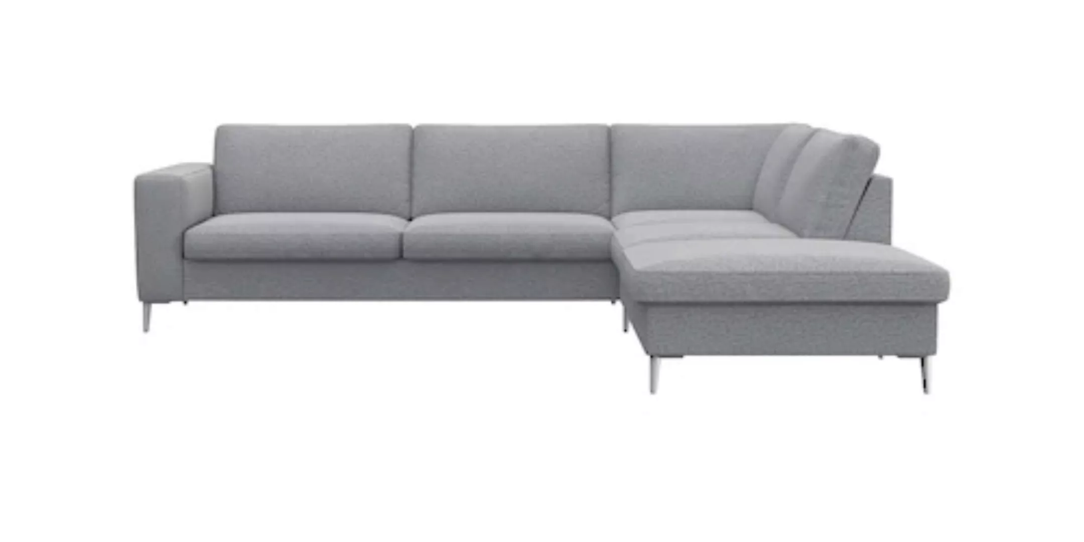 FLEXLUX Ecksofa »Fiore, L-Form«, breite Armlehnen, Kaltschaum, Füße Alu günstig online kaufen