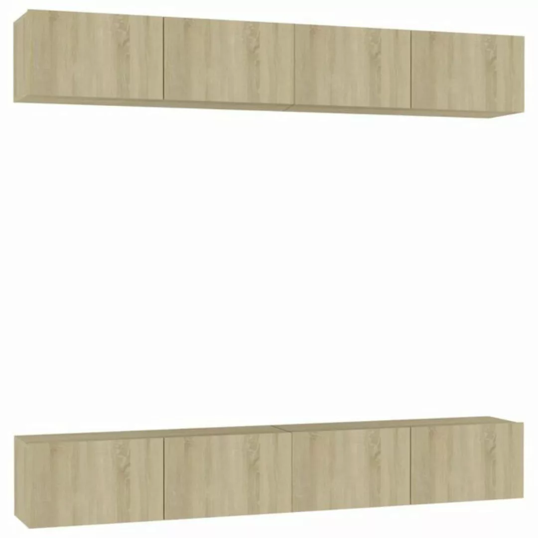 furnicato TV-Schrank TV-Schränke 4 Stk. Sonoma-Eiche 100x30x30 cm Holzwerks günstig online kaufen