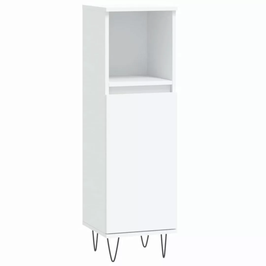 vidaXL Badezimmerspiegelschrank Badschrank Weiß 30x30x100 cm Holzwerkstoff günstig online kaufen