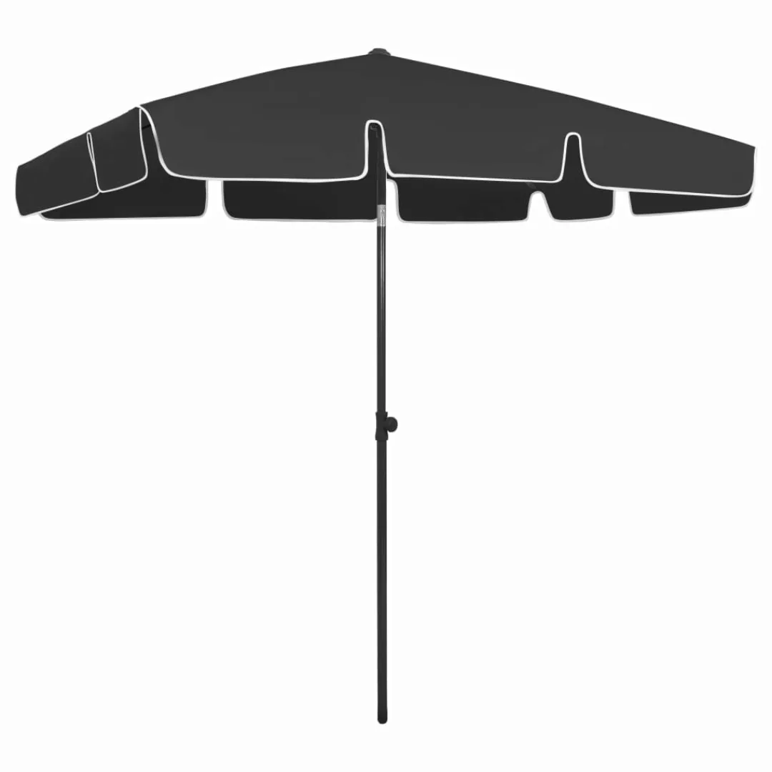 Strandschirm Schwarz 200x125 Cm günstig online kaufen