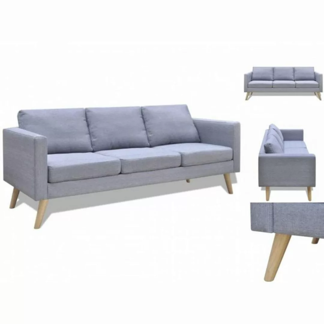Sofa 3-sitzer Stoff Hellgrau günstig online kaufen