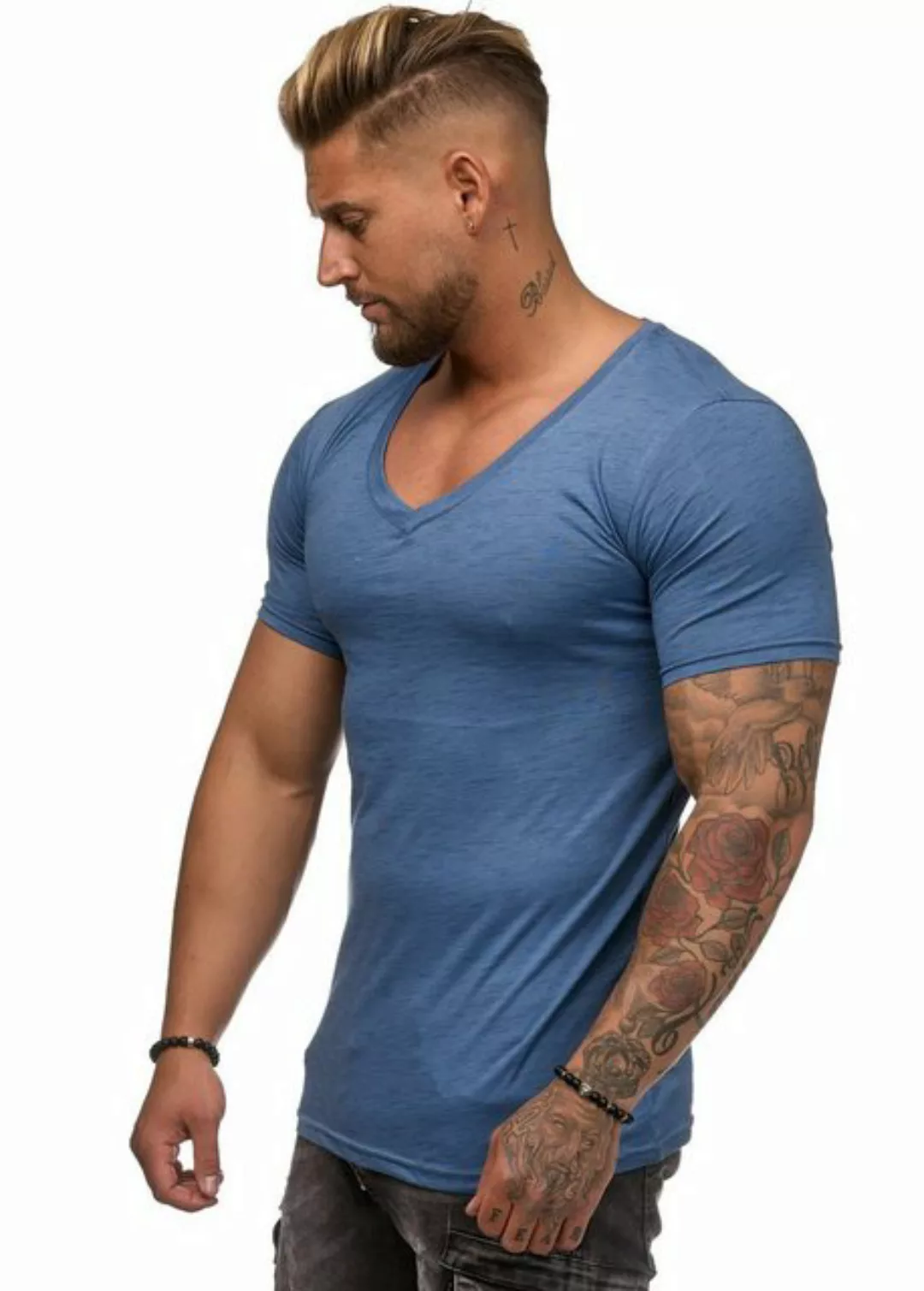 OneRedox T-Shirt BS-500C (Shirt Polo Kurzarmshirt Tee, 1-tlg) Fitness Freiz günstig online kaufen