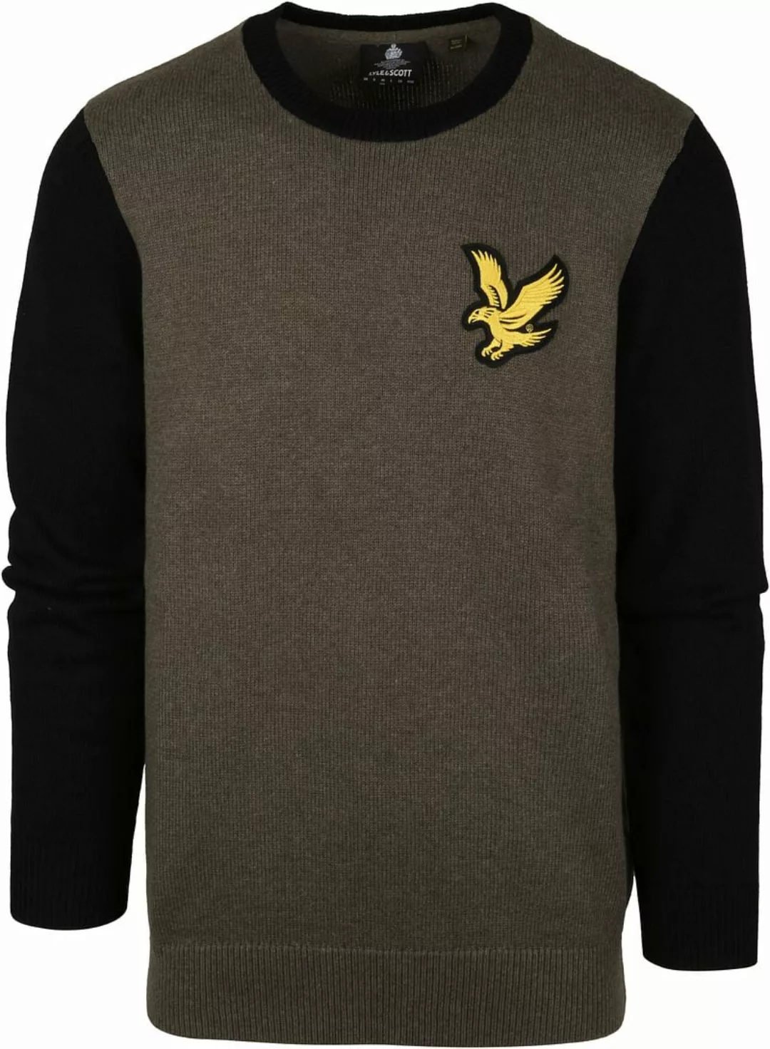 Lyle & Scott Pullover Logo Olivgrün - Größe M günstig online kaufen