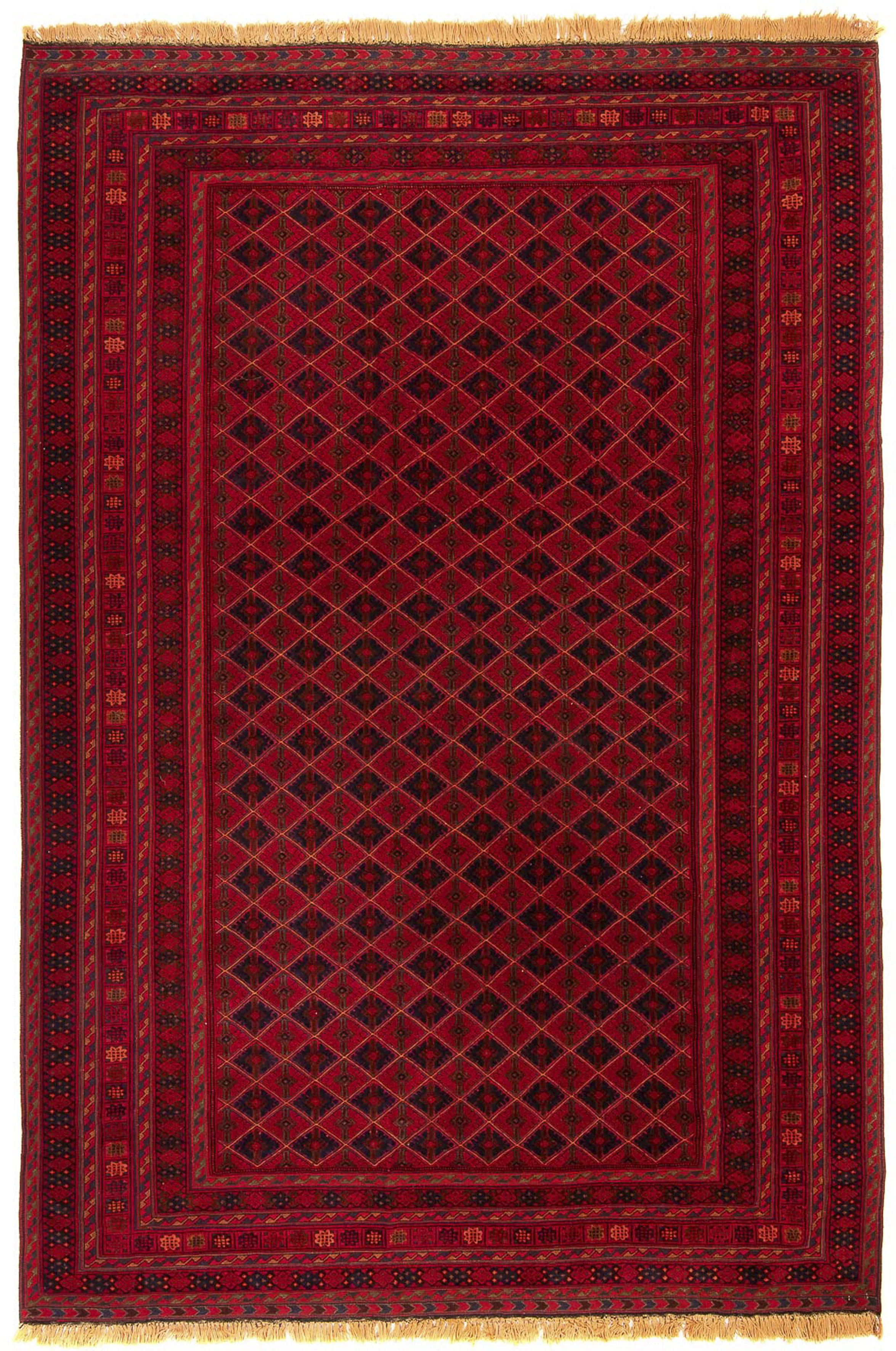 morgenland Orientteppich »Afghan - Buchara - 283 x 208 cm - dunkelrot«, rec günstig online kaufen