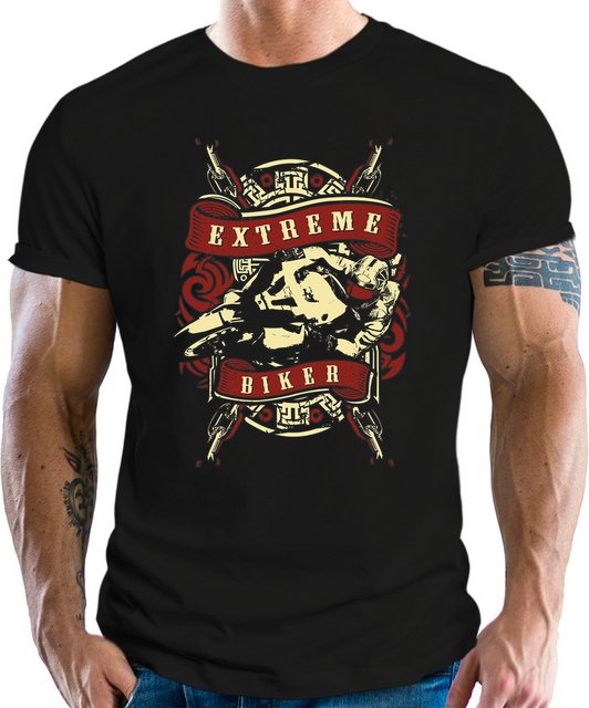 RAHMENLOS® T-Shirt für Biker und Motorradfahrer: Extreme Biker günstig online kaufen