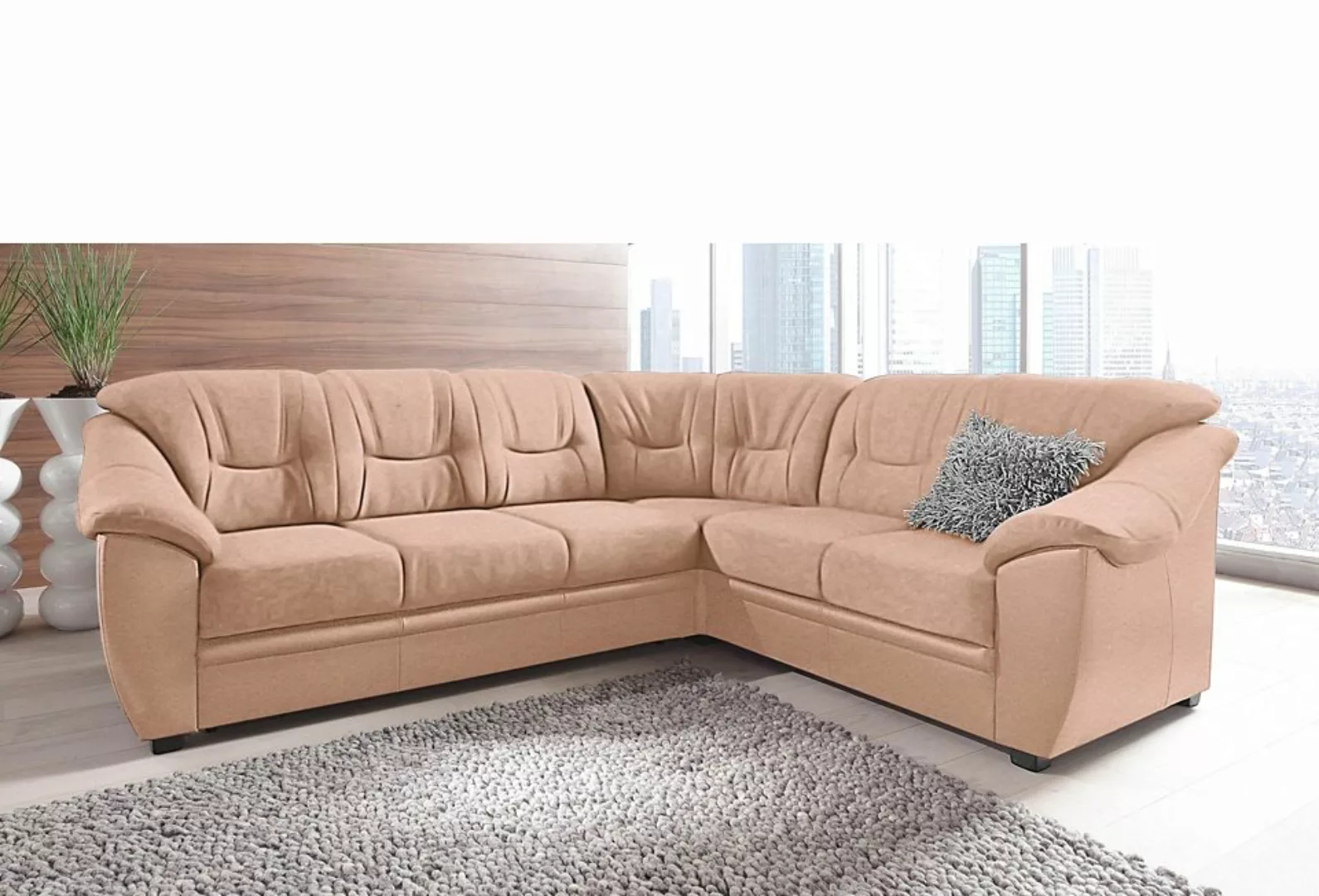 sit&more Ecksofa Savona L-Form, wahlweise mit Bettfunktion, inklusive Feder günstig online kaufen