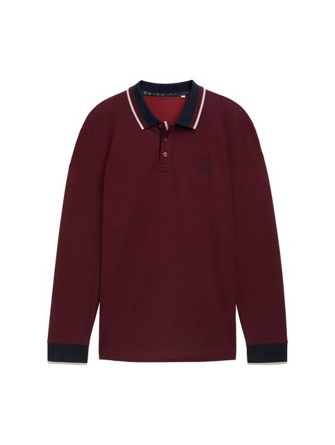 TOM TAILOR Langarm-Poloshirt Langarm Poloshirt mit Stickerei günstig online kaufen