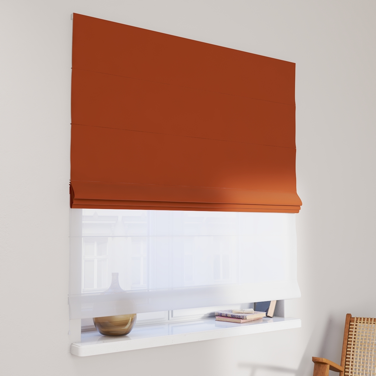 Dekoria Doppelraffrollo Duo, braun-karamell, 160 x 170 cm günstig online kaufen