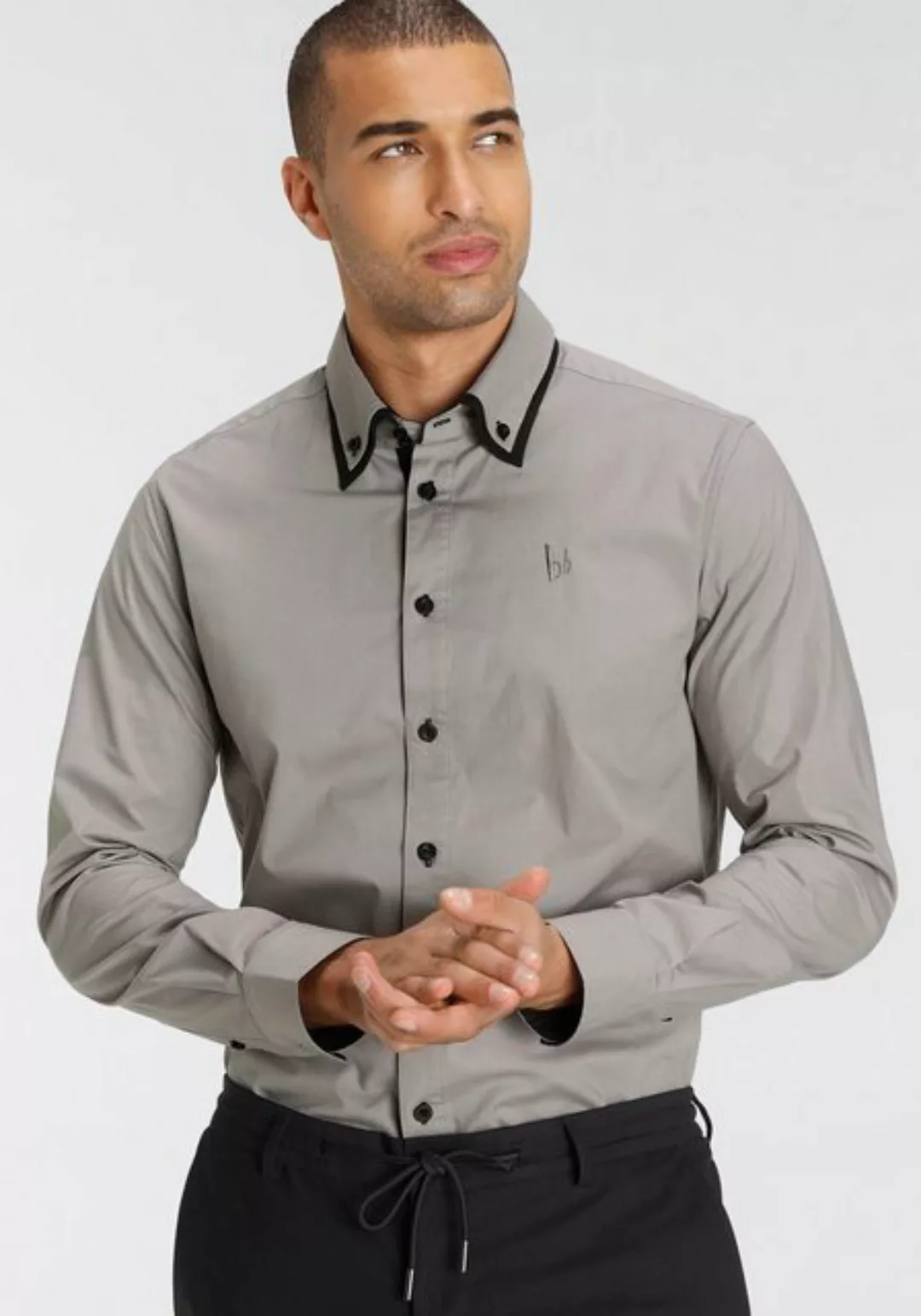 Bruno Banani Langarmhemd Bruno Banani Button Down Kragen günstig online kaufen