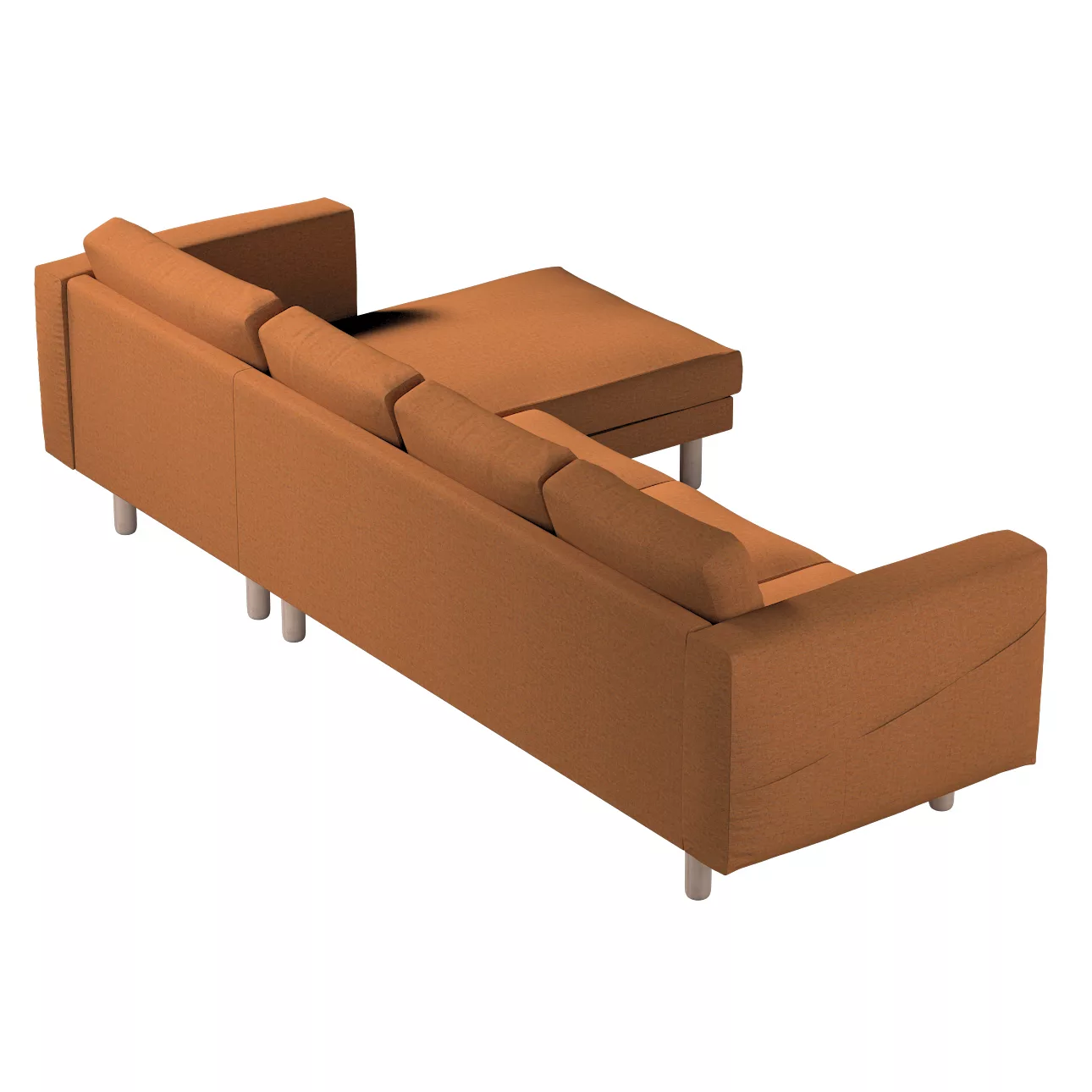 Bezug für Norsborg 4-Sitzer Sofa mit Recamiere, orange, Norsborg Bezug für günstig online kaufen