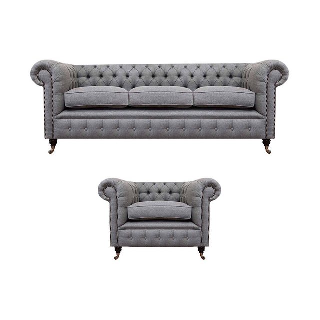 JVmoebel Chesterfield-Sofa Sofagarnitur Couch Polster Chesterfield Design S günstig online kaufen