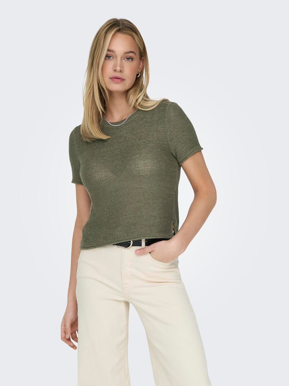 ONLY T-Shirt Only Damen Basic Strick-Pullover günstig online kaufen