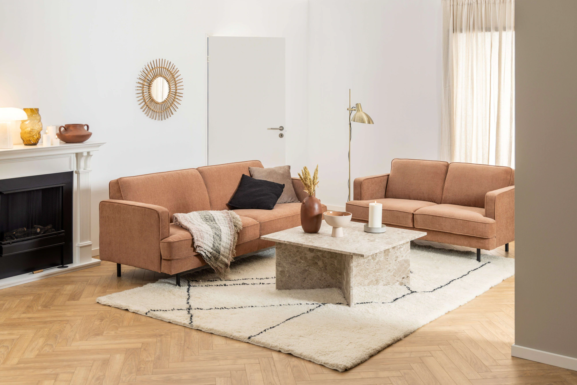 ACTONA GROUP Couchtisch "Vega", Couchtisch, V-förmig Gestell,matt Latte lac günstig online kaufen