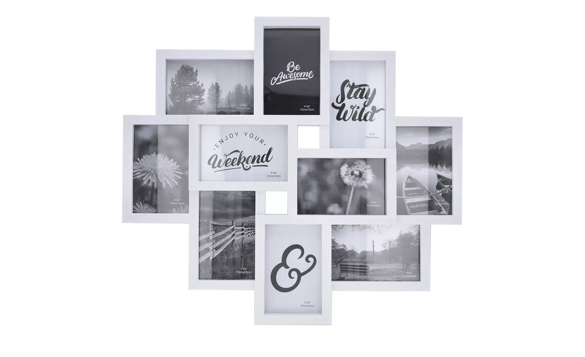 Bilderrahmen Collage - weiß - Kunststoff - 36 cm - 2,2 cm - 2,2 cm - Sconto günstig online kaufen