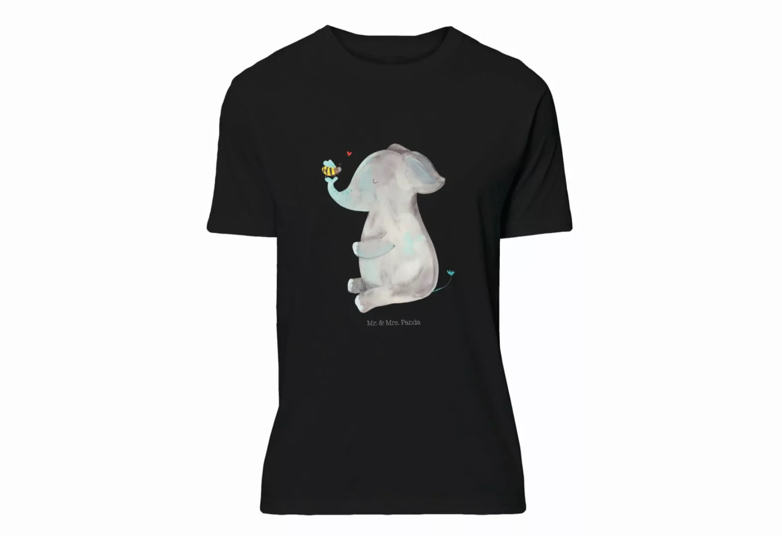 Mr. & Mrs. Panda T-Shirt Elefant & Biene - Schwarz - Geschenk, lustige Sprü günstig online kaufen