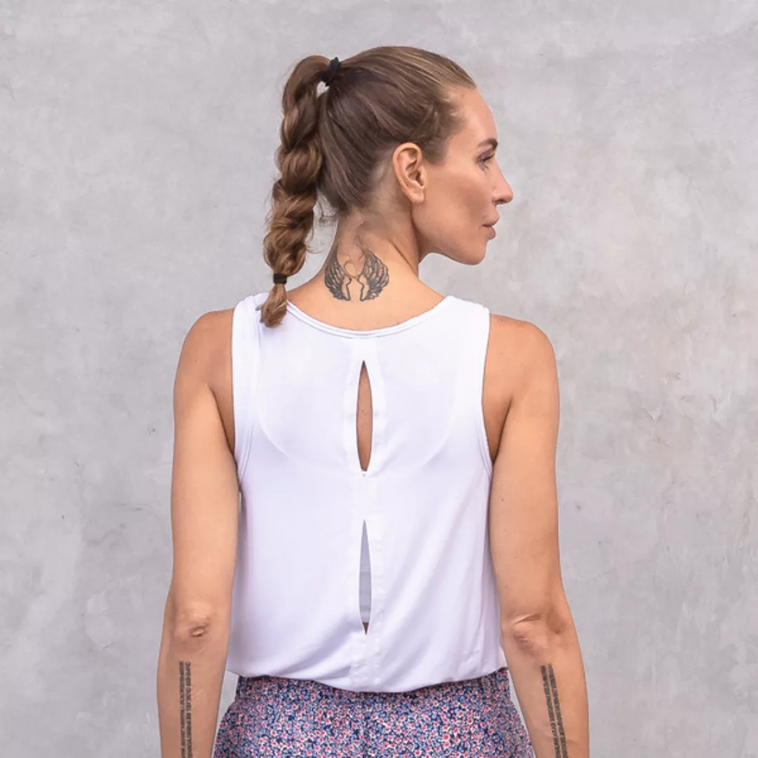Alaska Tencel - Damen - Lockeres Top Mit Offenem Rücken Für Yoga Aus Einem günstig online kaufen
