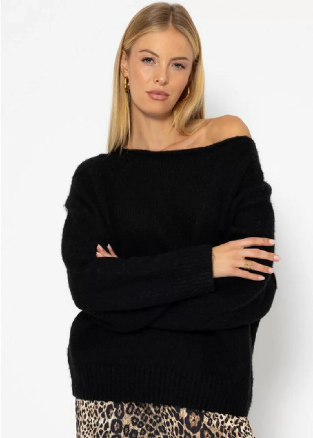 SASSYCLASSY Strickpullover Oversize Pullover Damen in Blockstreifen elegant günstig online kaufen