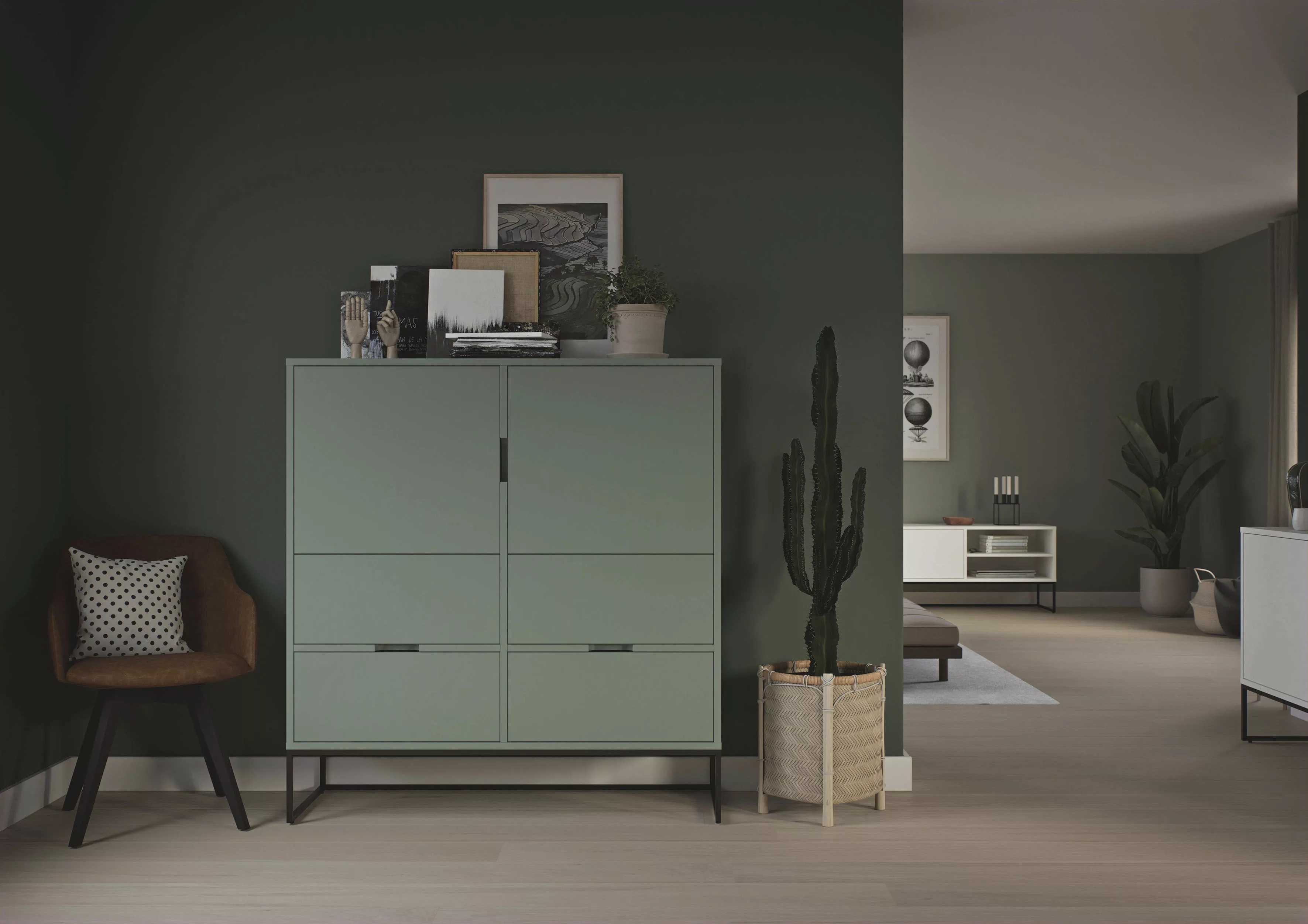 Tenzo Highboard "LIPP", mit 2 Türen und 4 Schubladen, Design von Tenzo Desi günstig online kaufen