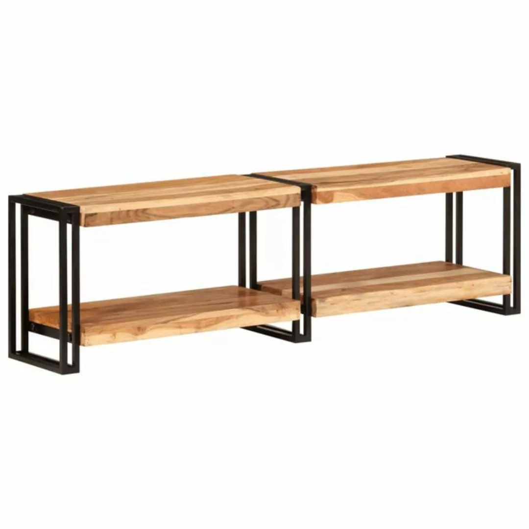 vidaXL TV-Schrank TV-Schrank 140x30x40 cm Massivholz Akazie TV-Lowboard Fer günstig online kaufen