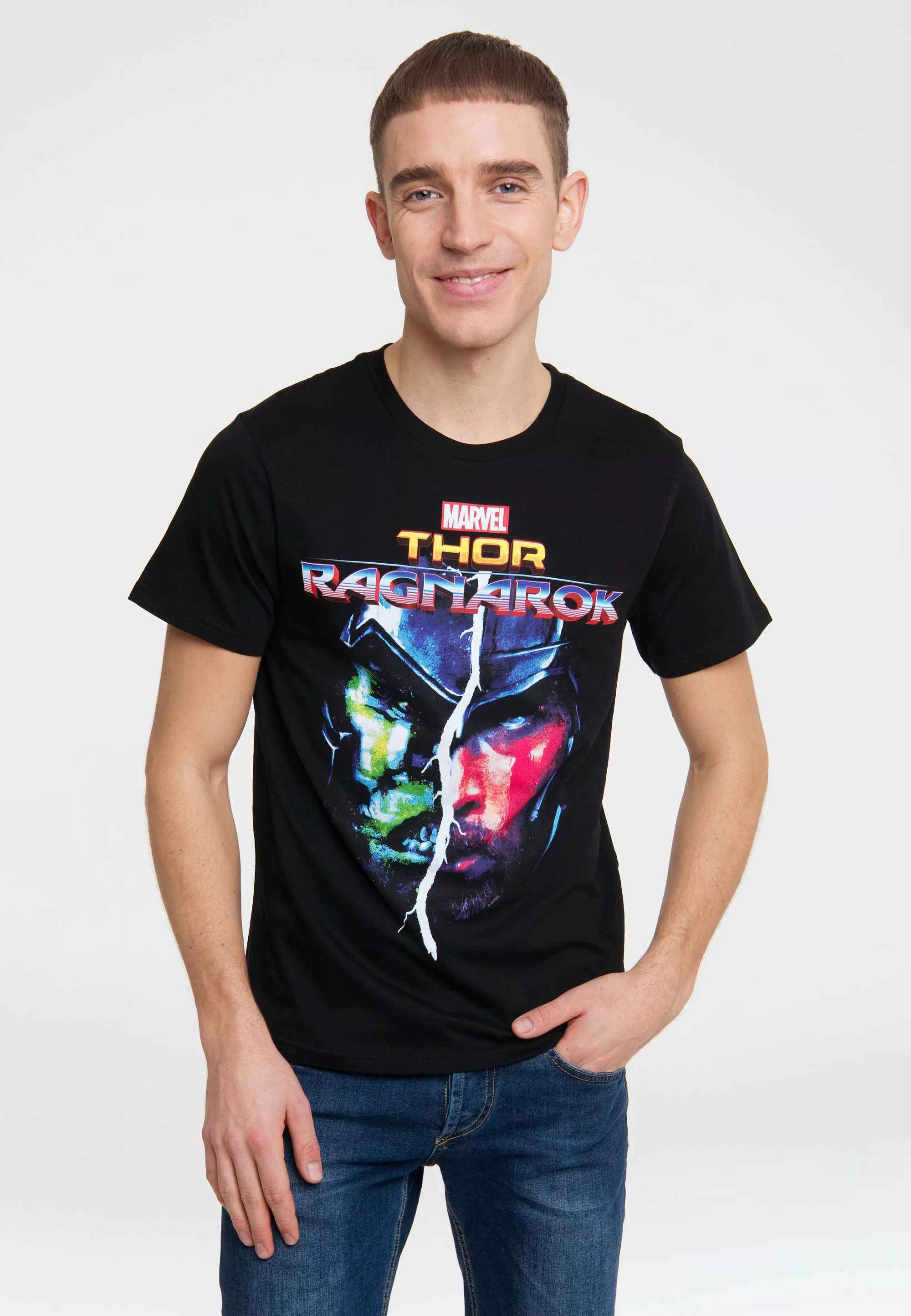 LOGOSHIRT T-Shirt "Marvel - Thor Ragnarok", mit coolem Thor-Frontprint günstig online kaufen