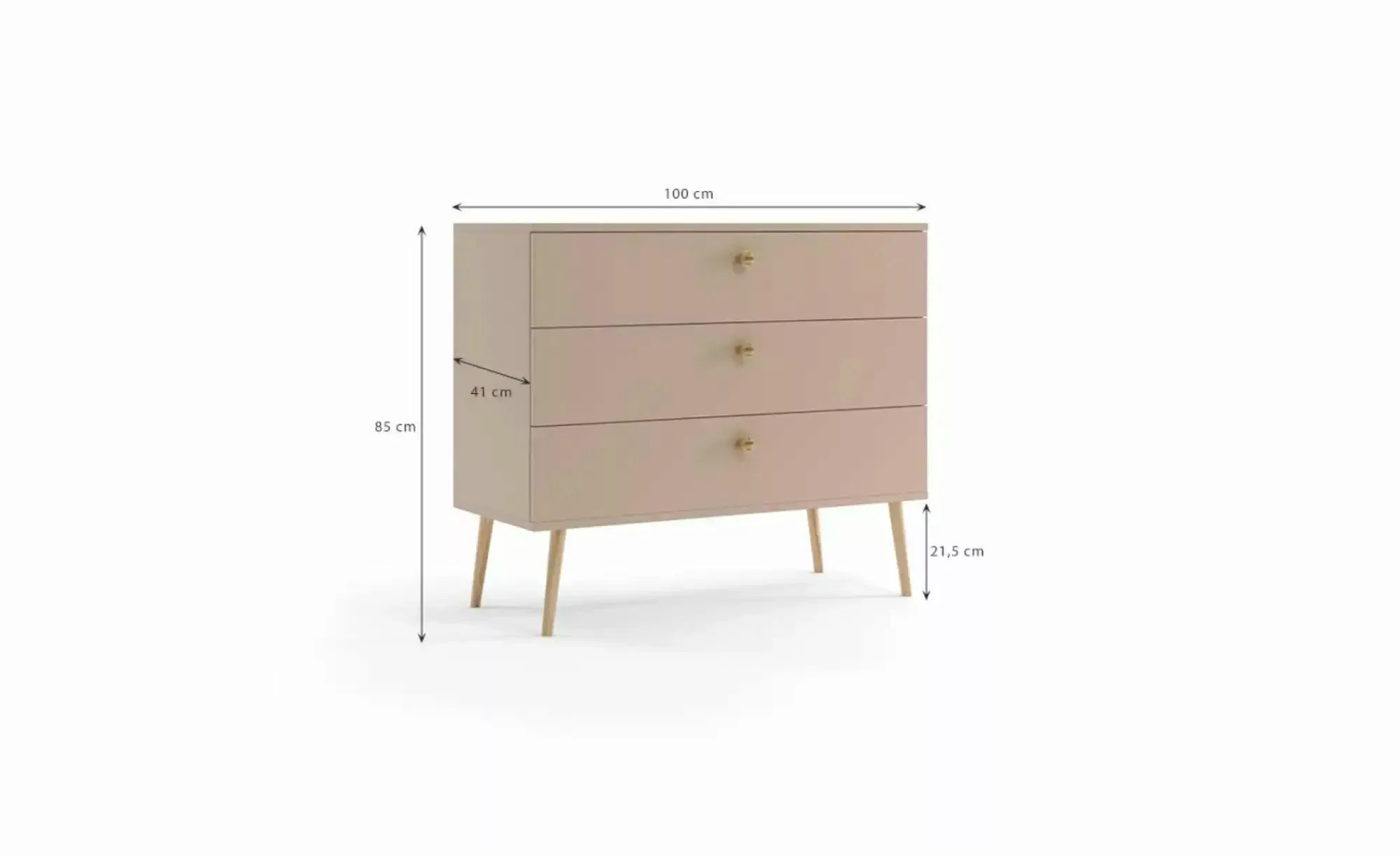 Kommode  Ikon ¦ beige ¦ Maße (cm): B: 100 H: 85 Kommoden & Sideboards > Kom günstig online kaufen