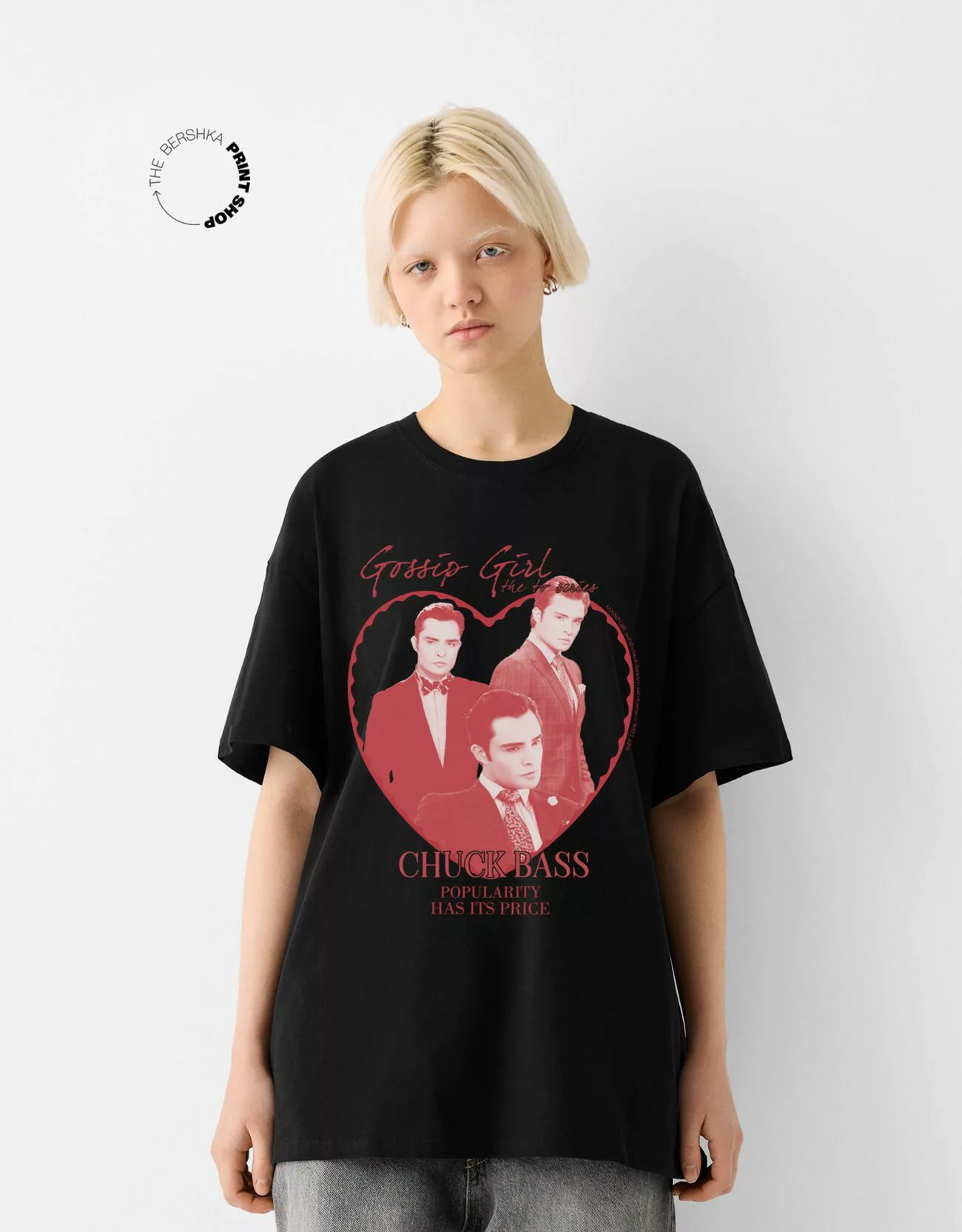 Bershka T-Shirt Gossip Girl Mit Kurzen Ärmeln Damen S Schwarz günstig online kaufen