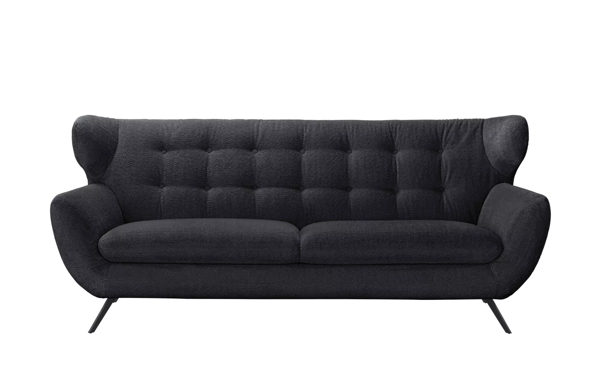 Jette Home Sofa aus Mikrofaser Mellow ¦ schwarz ¦ Maße (cm): B: 225 H: 94 T günstig online kaufen