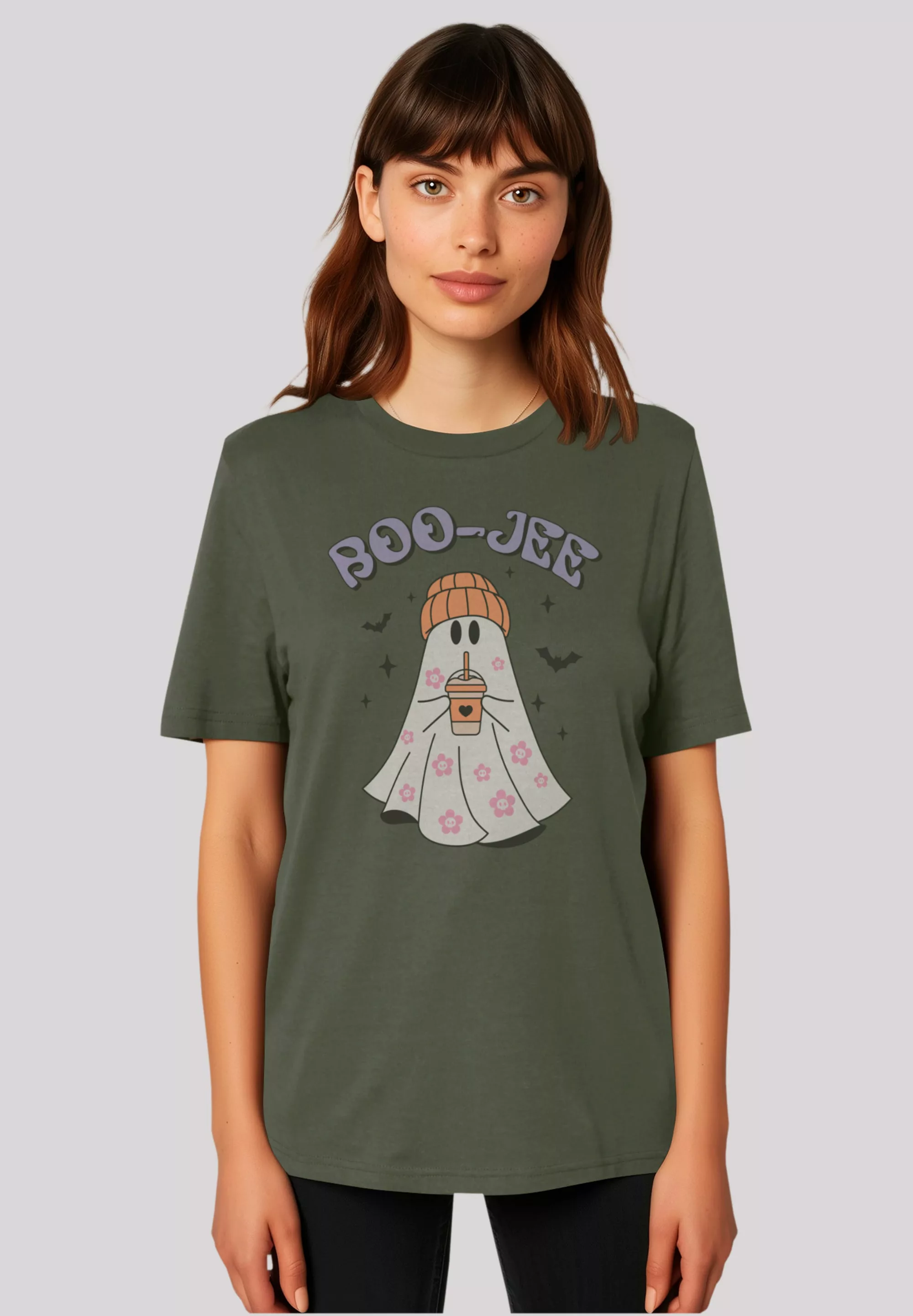 F4NT4STIC T-Shirt "Retro Halloween Boo Jee Coffee", Premium Qualität, Hallo günstig online kaufen