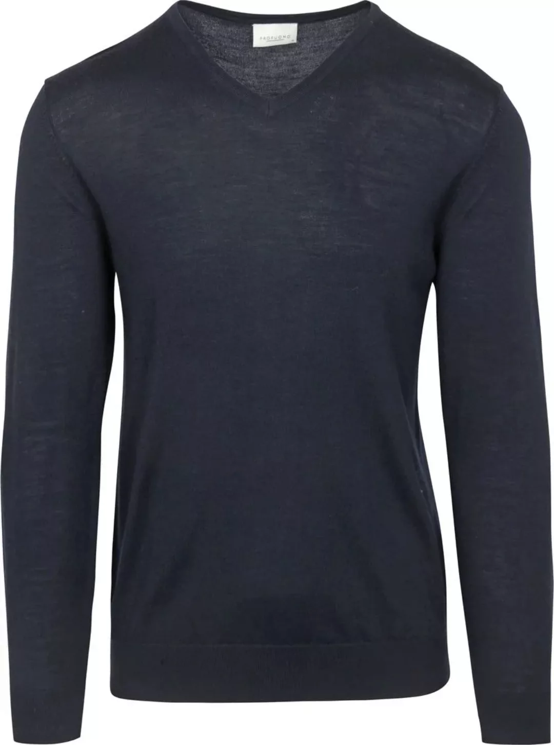 Profuomo Pullover V-Neck Merinowolle Navy - Größe XL günstig online kaufen