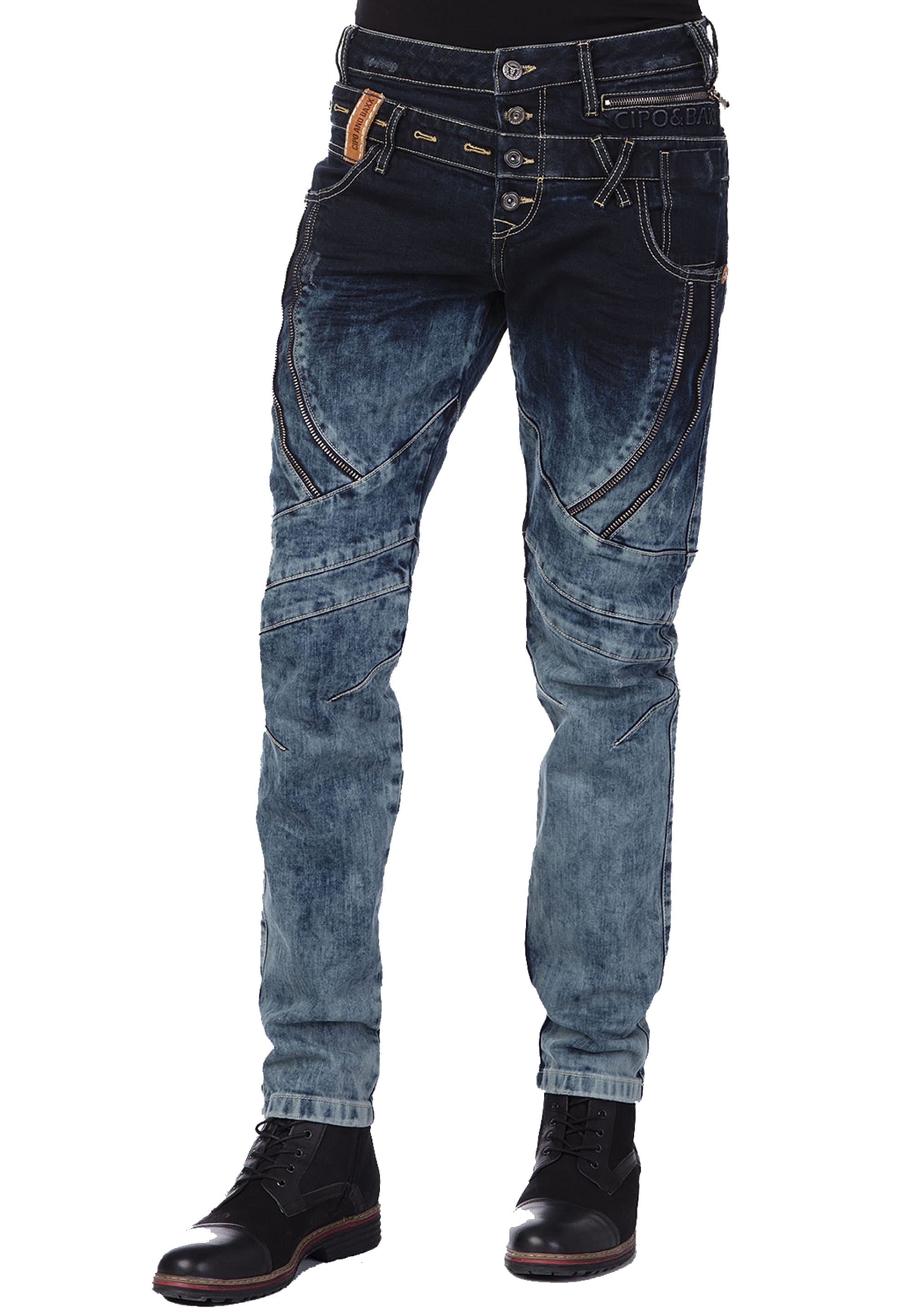 Cipo & Baxx Bequeme Jeans, mit stylischem Doppelbund günstig online kaufen