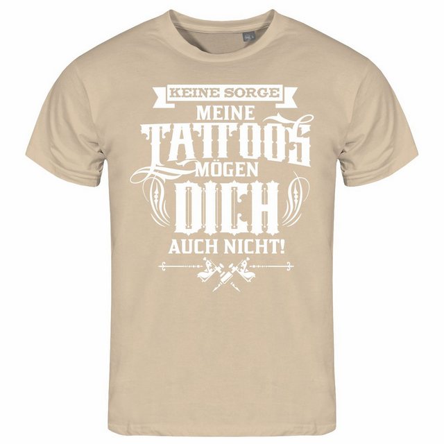 deinshirt Print-Shirt Herren T-Shirt Keine Sorge meine Tattoos mögen dich a günstig online kaufen
