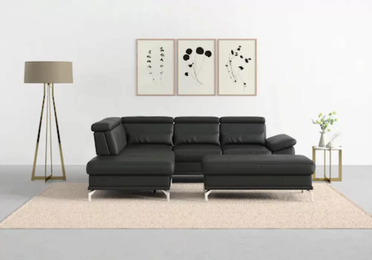 sit&more Ecksofa "Cabrio L-Form", mit Sitztiefenverstellung und Federkern, günstig online kaufen