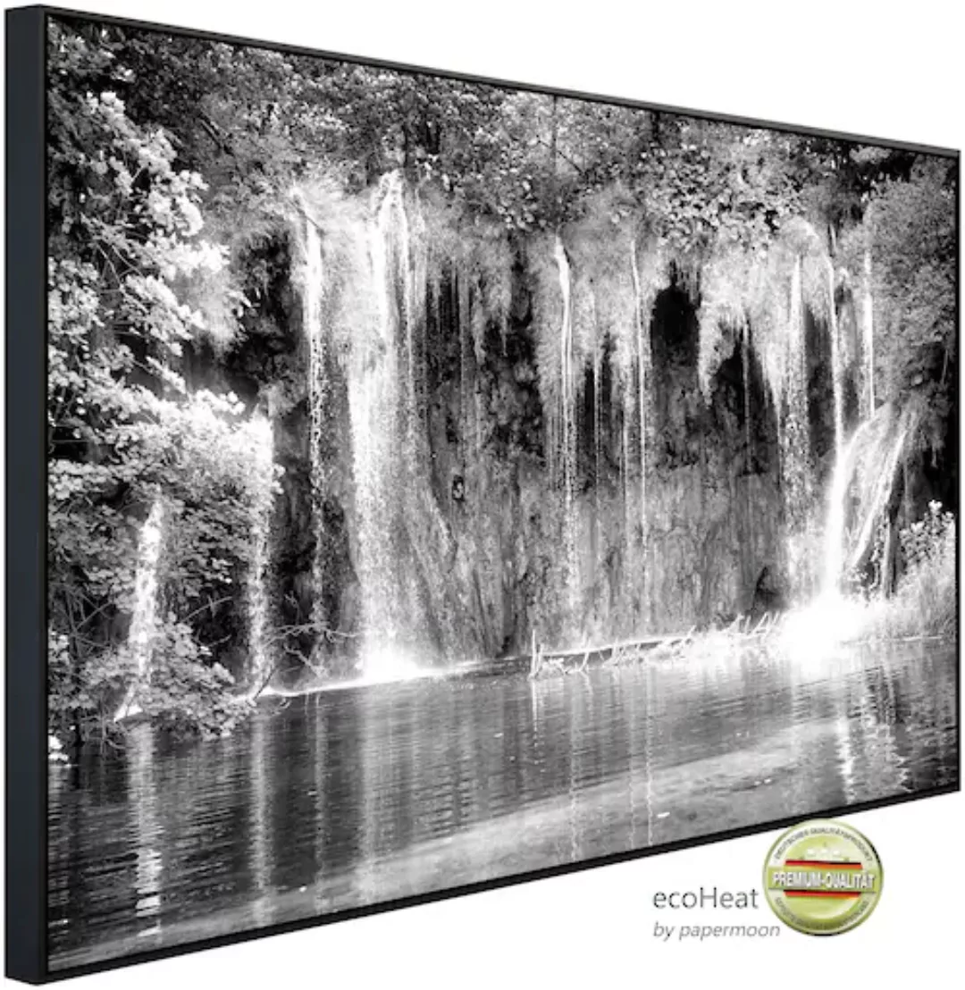 Papermoon Infrarotheizung »Wasserfall Schwarz & Weiß«, sehr angenehme Strah günstig online kaufen