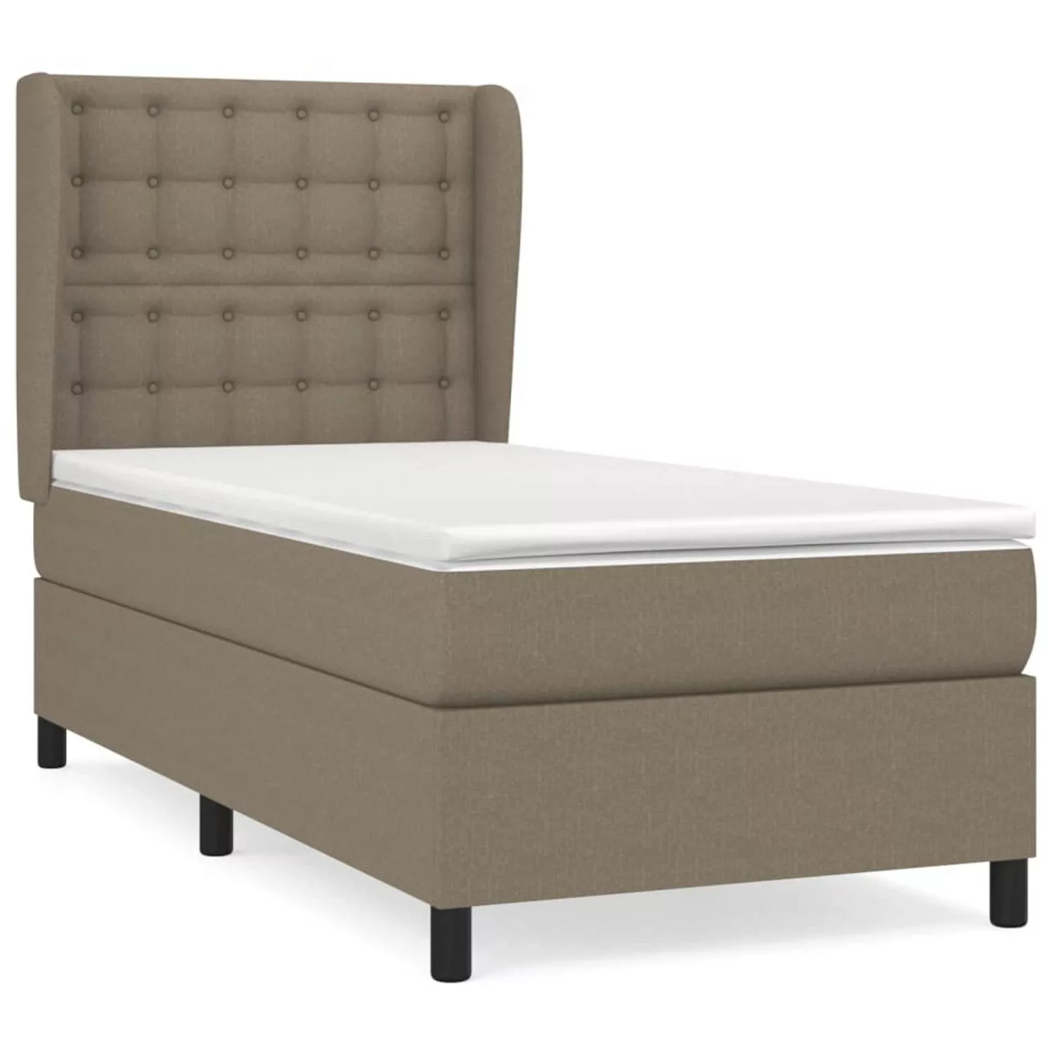 vidaXL Boxspringbett mit Matratze Taupe 80x200 cm Stoff1368926 günstig online kaufen