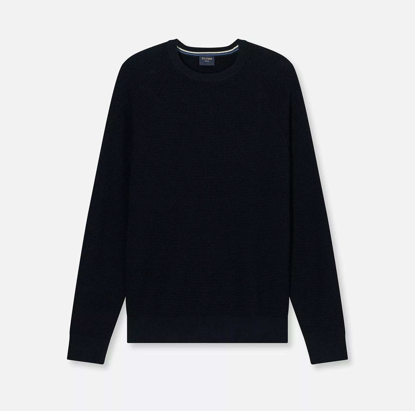 OLYMP Rundhalspullover Waffle Structure Rundhals, casual, günstig online kaufen