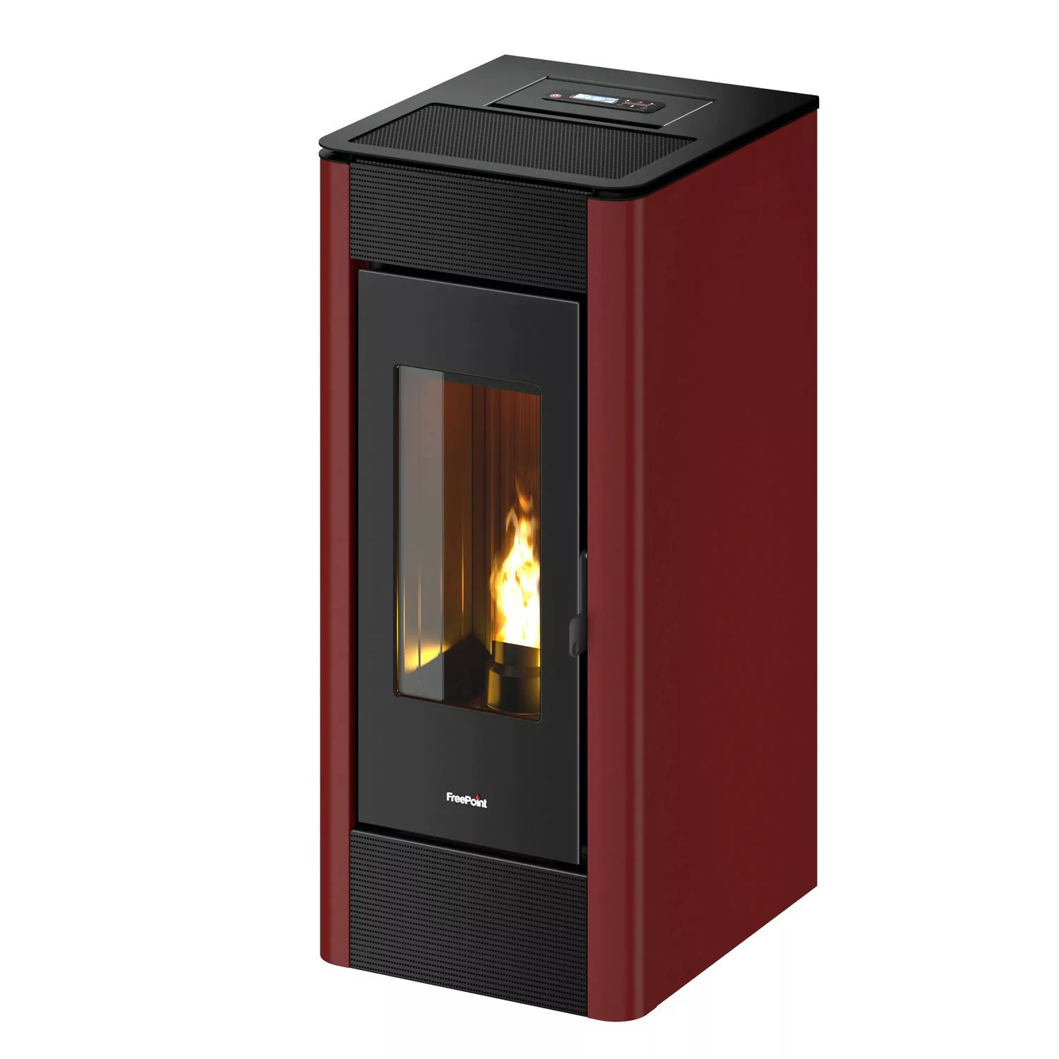 Freepoint Pelletofen Indaco 11 Stahl Bordeaux 3-12 kW EEK: A+ günstig online kaufen