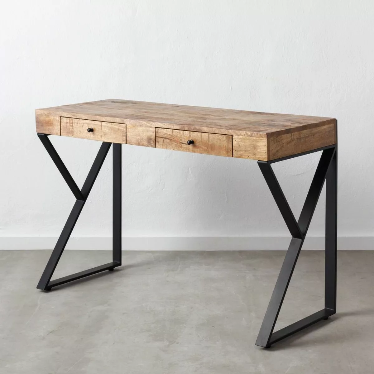 Schreibtisch 120 X 50 X 77 Cm Holz Eisen günstig online kaufen
