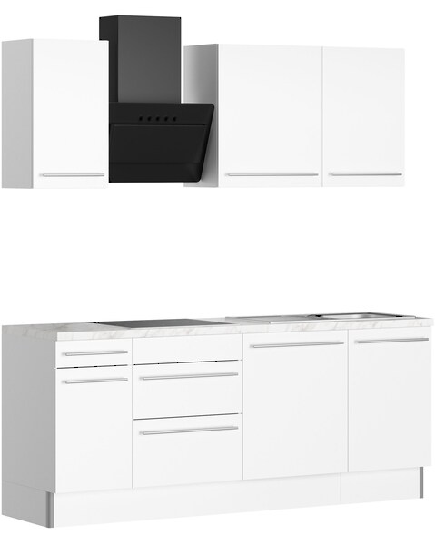KOCHSTATION Küche »KS-Bern2«, Breite 210 cm, wahlweise mit E-Geräten, für a günstig online kaufen
