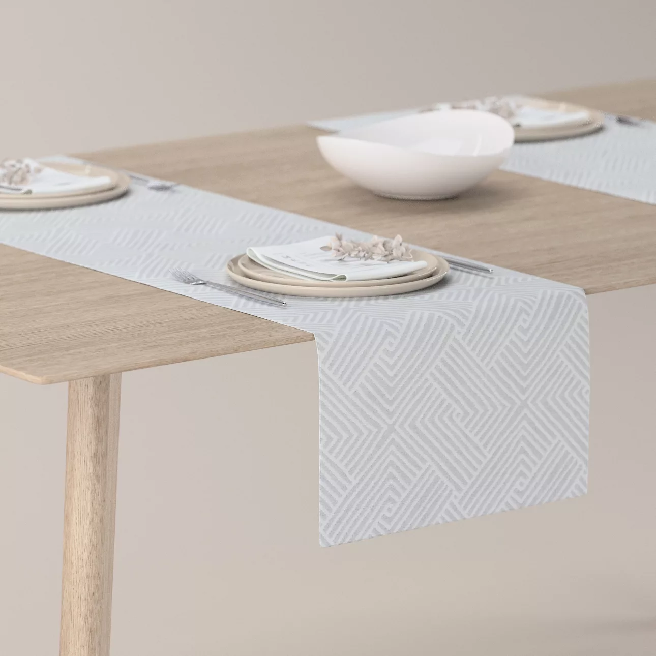 Tischläufer, grau-weiß, 40 x 130 cm, Sunny (143-43) günstig online kaufen